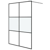 Vidaxl Walk-In duschvägg 140x195 cm halvmatt ESG Glass Black