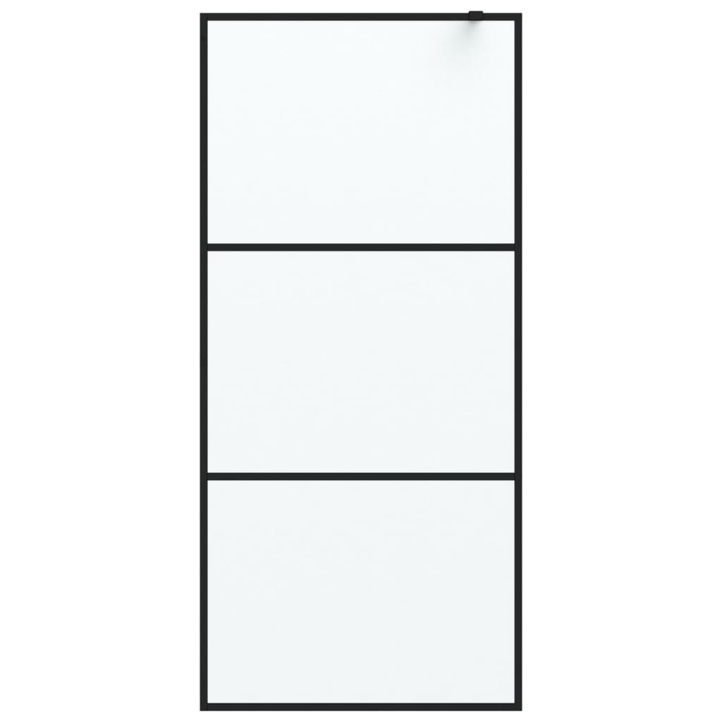 Vidaxl Walk-In Shower Wall 90x195 cm tappetino eSG nero