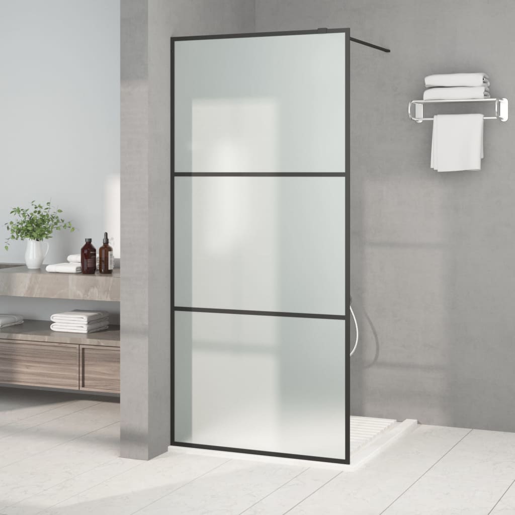 Vidaxl Walk-In Shower Wall 90x195 cm tappetino eSG nero