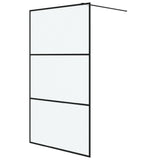 Vidaxl Walk-In duschvägg 115x195 cm Mat ESG Glass Black