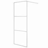 Vidaxl begehete Duschwand 80x195 cm transparentes ESG-Glas Silber gefärbt