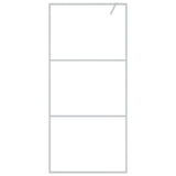 Vidaxl begehete Duschwand 90x195 cm transparentes ESG-Glas Silber gefärbt