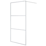 Vidaxl begehete Duschwand 100x195 cm transparentes ESG-Glas Silber gefärbt