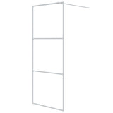 Vidaxl begehete Duschwand 80x195 cm Transparent ESG Glasweiß