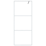Vidaxl begehete Duschwand 80x195 cm Transparent ESG Glasweiß