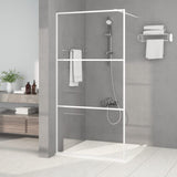 Vidaxl Walk-In Shower Wall 100x195 cm ESG Glass bianco