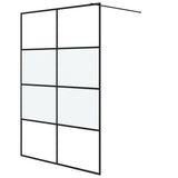 Vidaxl Walk-In duschvägg 140x195 cm halvmatt ESG Glass Black