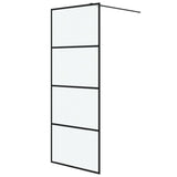 Vidaxl walk-in dusjvegg 80x195 cm mat esg glass svart