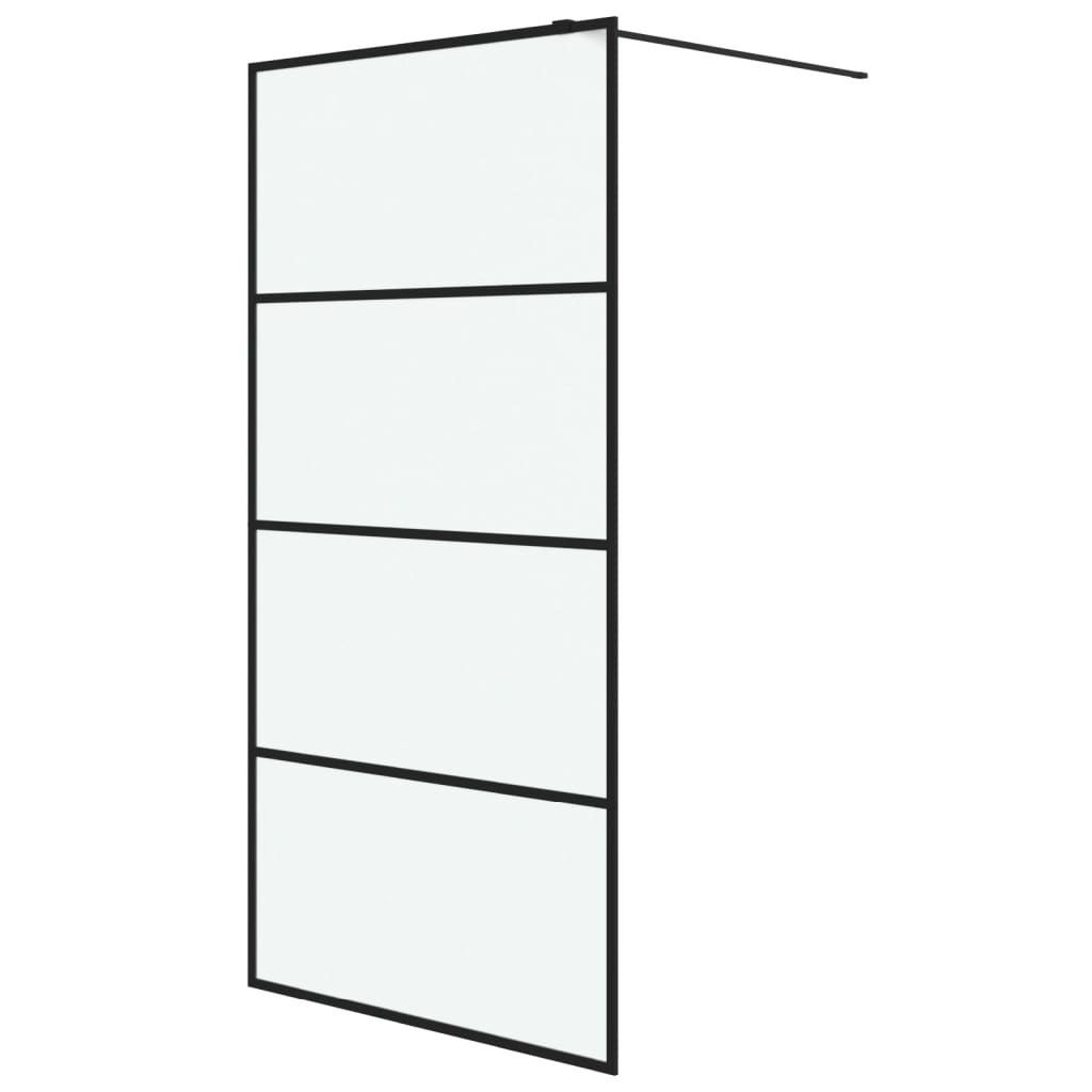 Vidaxl Walk-In Walk Murn 100x195 cm Matte Esg Verre noir