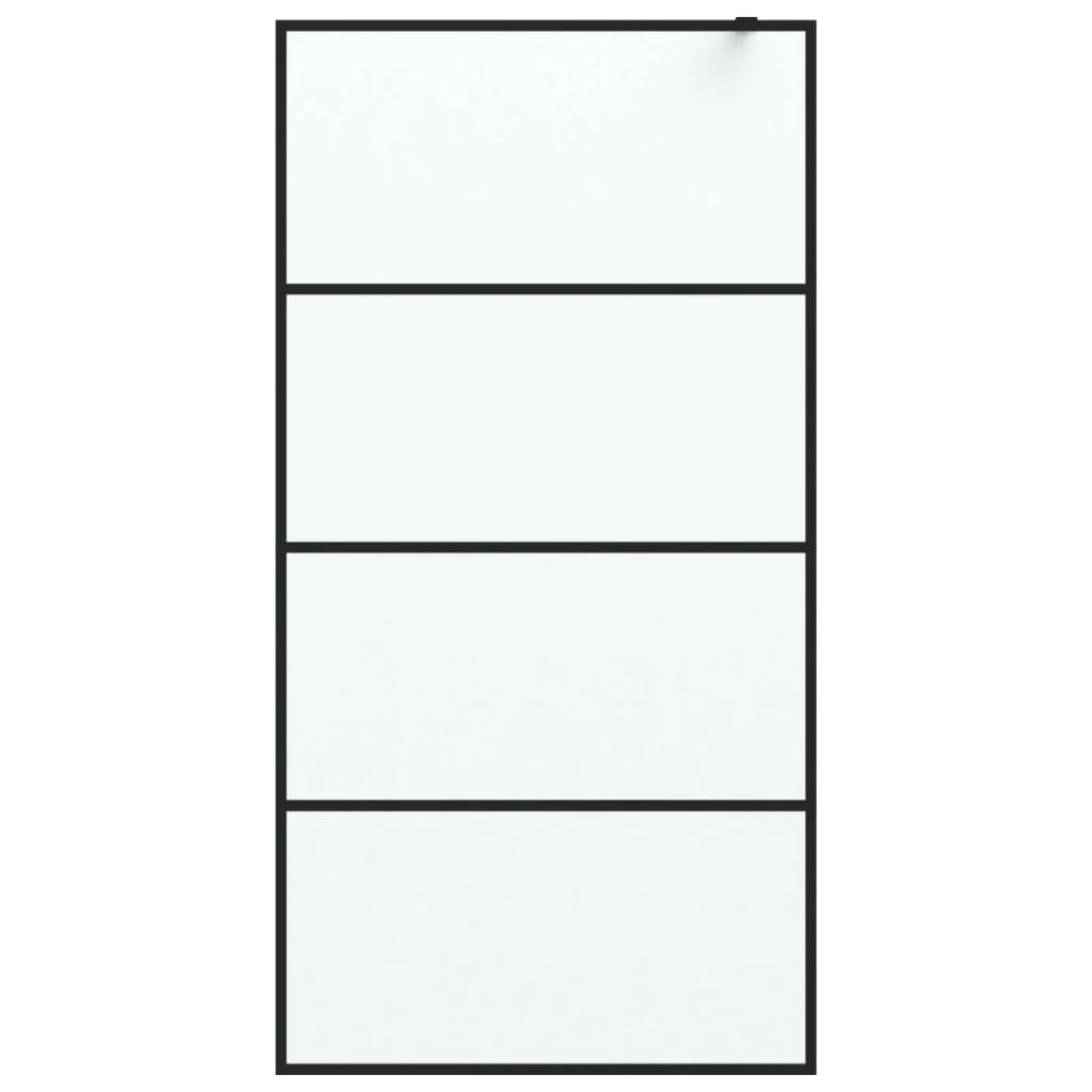 Vidaxl Walk-In Walk Murn 100x195 cm Matte Esg Verre noir