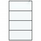 Vidaxl begehete Duschwand 115x195 cm MAT ESG Glas schwarz