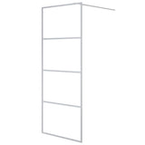 Vidaxx begehbare Duschabtrennung 80x195 cm transparentes ESG-Glas silberfarben