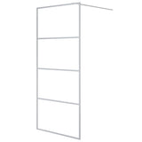 Vidaxx begehbare Duschabtrennung 90x195 cm transparentes ESG-Glas silberfarben