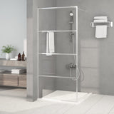 Vidaxl Walk-In Walking Mur 90x195 cm Transparent ESG Glass Silver Colored