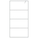 Vidaxl begehete Duschwand 100x195 cm transparentes ESG-Glas Silber gefärbt
