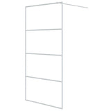 Vidaxl Walk-In Walk Murn 100x195 cm Transparent ESG Glass White