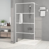 Vidaxx begehbare Duschabtrennung 100x195 cm transparentes ESG-Glas weiß