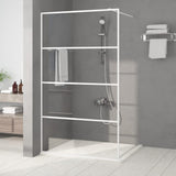 Vidaxl Walk-In duschvägg 115x195 cm transparent ESG Glass White