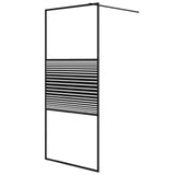 Vidaxl walk-in dusjvegg 90x195 cm gjennomsiktig esg glass svart