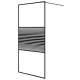 Vidaxl Walk-In duschvägg 100x195 cm transparent ESG-glas svart