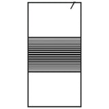 Vidaxx begehbare Duschabtrennung 100x195 cm transparentes ESG-Glas schwarz
