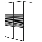 Vidaxl Walk-In duschvägg 140x195 cm transparent ESG-glas svart