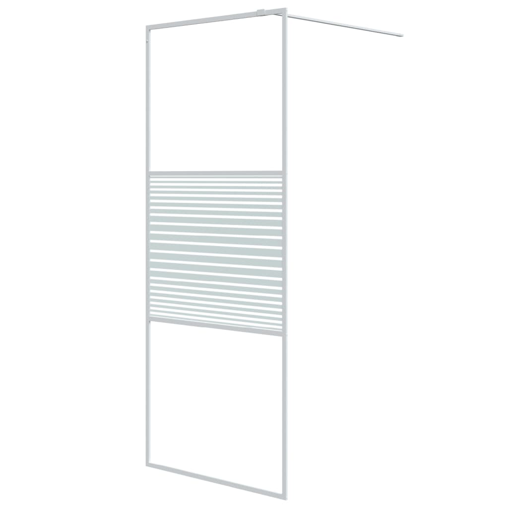 Vidaxl Walk-In Shower Wall 80x195 cm ESG Glass bianco