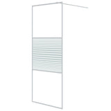 Vidaxl begehete Duschwand 80x195 cm Transparent ESG Glasweiß