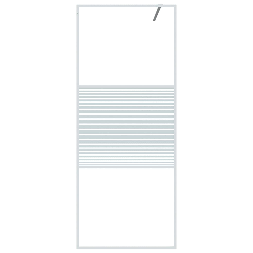 Vidaxl Walk-In Shower Wall 80x195 cm ESG Glass bianco