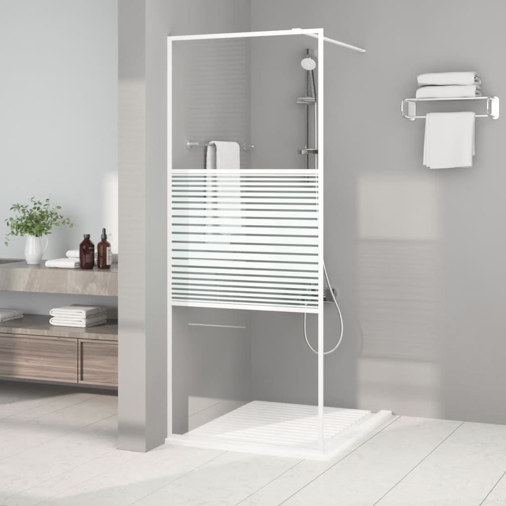 Vidaxl Walk-In Shower Wall 80x195 cm ESG Glass bianco