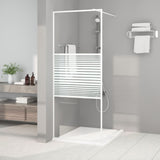 Vidaxl Walk-In Shower Wall 80x195 cm ESG Glass bianco