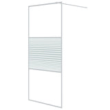 Vidaxx begehbare Duschabtrennung 90x195 cm transparentes ESG-Glas weiß