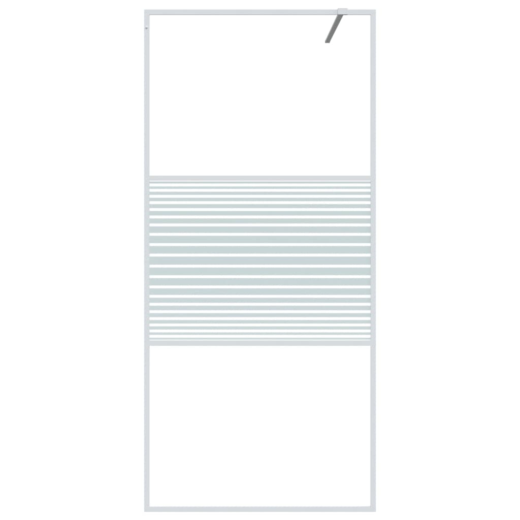 Vidaxl Walk-In Walk Murn 90x195 cm Transparent ESG Glass White