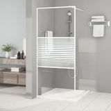 Vidaxx begehbare Duschabtrennung 90x195 cm transparentes ESG-Glas weiß