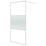 Vidaxl walk-in dusjvegg 100x195 cm gjennomsiktig esg glass hvit