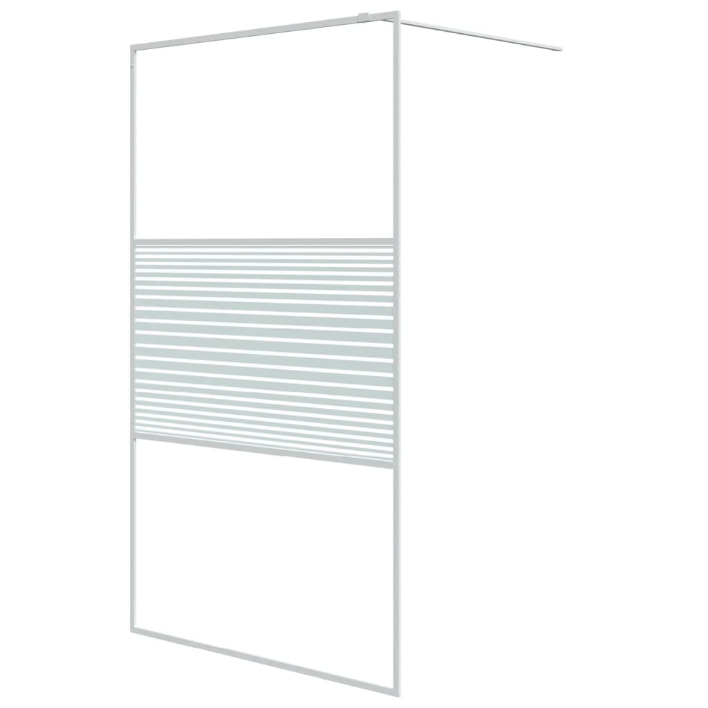 Vidaxl Walk-In duschvägg 115x195 cm transparent ESG Glass White