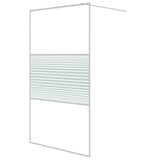 Vidaxl Walk-In duschvägg 115x195 cm transparent ESG Glass White