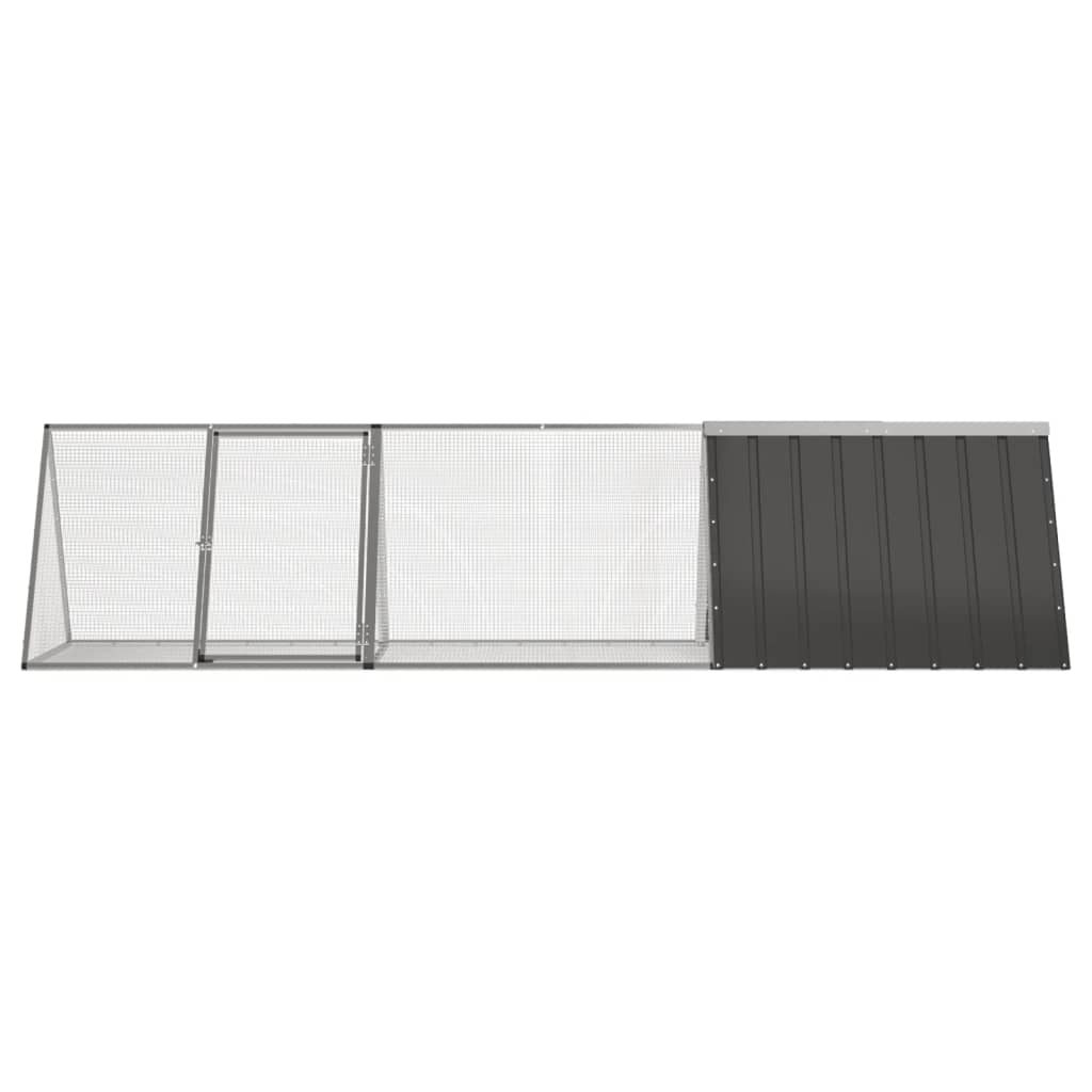 Vidaxl konijnenkooi antraciet 302,5x80,5x71 cm gegalvaniseerd staal
