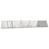 Vidaxl konijnenhok 504,5x80,5x71 cm gegalvaniseerd staal grijs