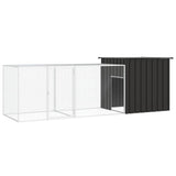 Vidaxl Chicken Coop 300x91x100 cm verzinkter Stahl -Anthrazit -Verschärfen