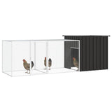 Vidaxl Chicken Coop 300x91x100 cm verzinkter Stahl -Anthrazit -Verschärfen