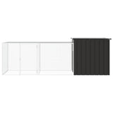 Vidaxl Chicken Coop 300x91x100 cm verzinkter Stahl -Anthrazit -Verschärfen
