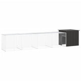 Vidaxl Chicken Coop 500x91x100 cm verzinkter Stahl -Anthrazit -Verschärfen
