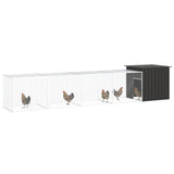 Vidaxl Chicken Coop 500x91x100 cm verzinkter Stahl -Anthrazit -Verschärfen