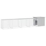 Vidaxl Chicken Coop 500x91x100 cm verzinkter Stahl grau
