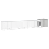 Vidaxl Chicken Coop 600x91x100 cm verzinkter Stahl grau