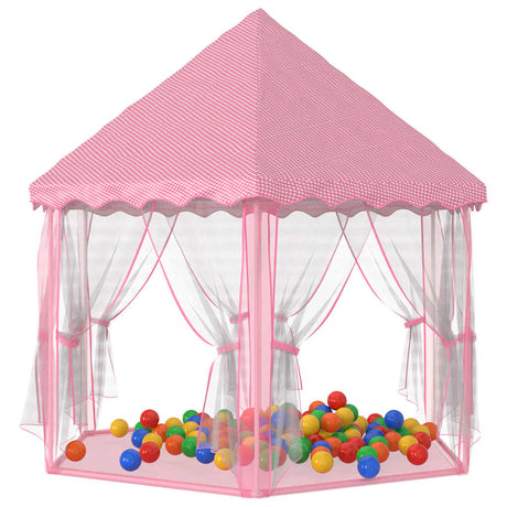 VidaXL Prinzessinnen-Spielzelt mit 250 Bällen 133x140 cm rosa