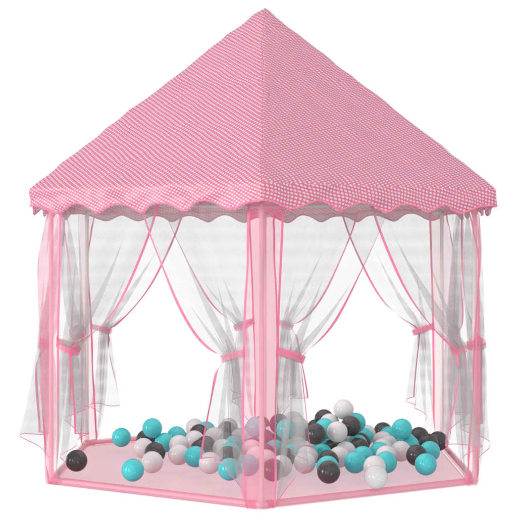 Vidaxl Princess play tent with 250 balls 133x140 cm Pink