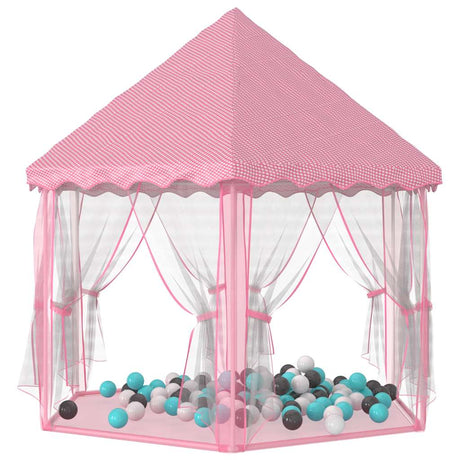VidaXL Prinzessinnen-Spielzelt mit 250 Bällen 133x140 cm rosa