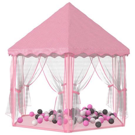 VidaXL Prinzessinnen-Spielzelt mit 250 Bällen 133x140 cm rosa